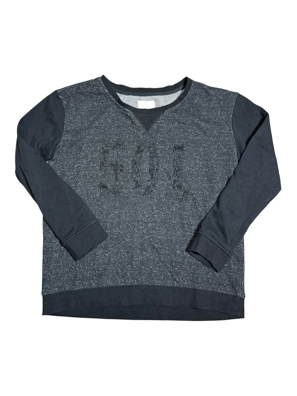 Levi’s Women’s 501 Crewneck Sweatshirt Medium Black Gray